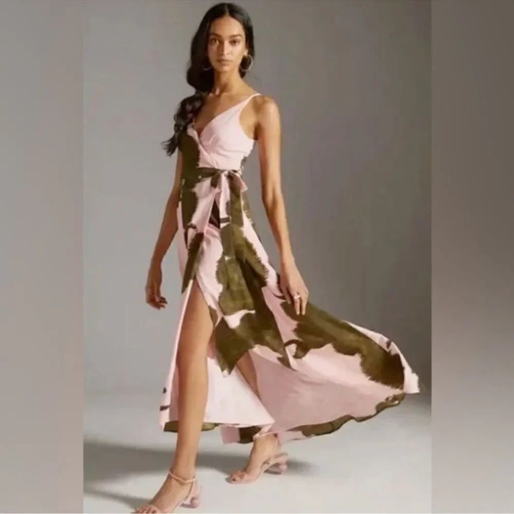 Anthropologie Hutch Printed Wrap Maxi Dress/ size XL